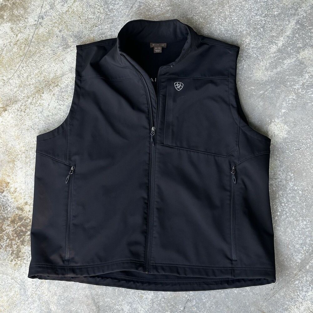 Ariat Vernon 2.0 Softshell Vest Full Zip Sleeveless Outdoor Black Mens XXL